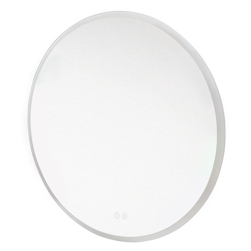 Mereo  Zrcadlo kulaté pr. 70 cm, LED osvětlení a odmlžování, okraj pískovaný CN166
