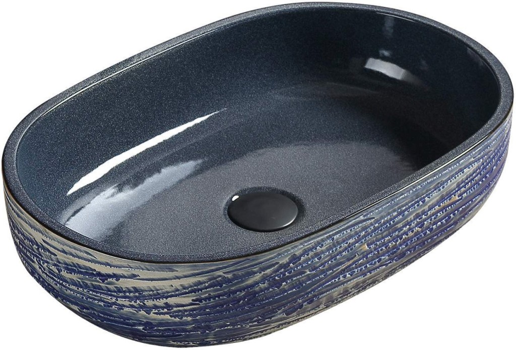MEXEN Alita umyvadlo na desku 58x39 cm Modrá 22045866