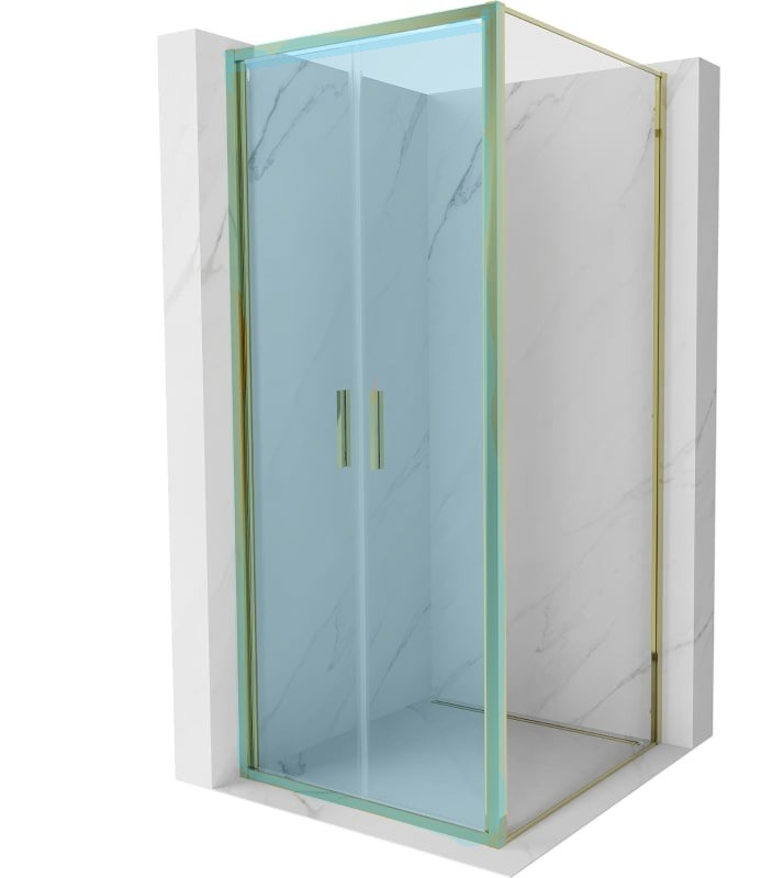 MEXEN Boční stěna pro Exo 100x200 6mm zlato, transparent 810-100-000-50-00