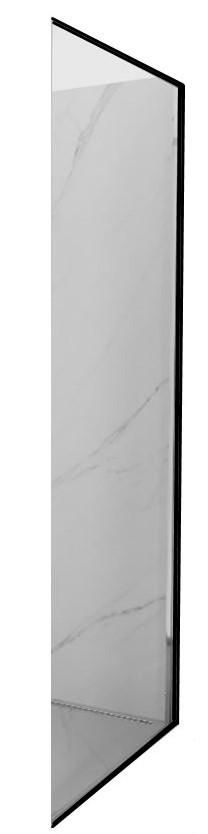 MEXEN Boční stěna pro Exo 70x200 6mm černá, transparent 810-070-000-70-00