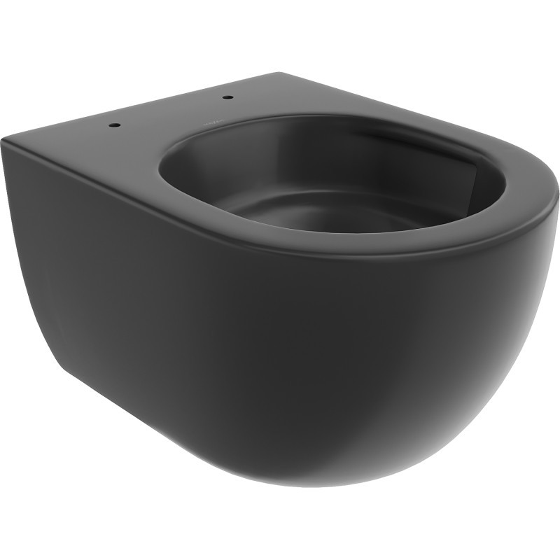 MEXEN Carmen Závěsná WC mísa Rimless Tornado, černá mat 3388XX85T