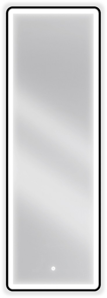 MEXEN Coro zrcadlo s osvětlením 50 x 150, LED 6000K, černý rám 9817-050-150-611-70