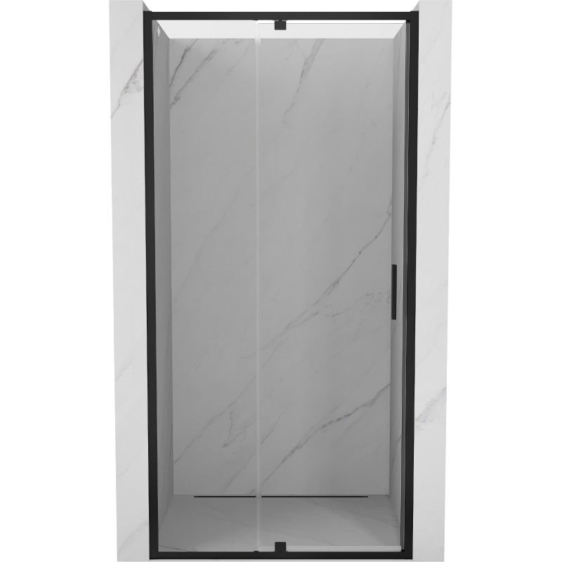 MEXEN Exo sprchové dveře křídlové 125, transparent, černá 819-125-000-70-00