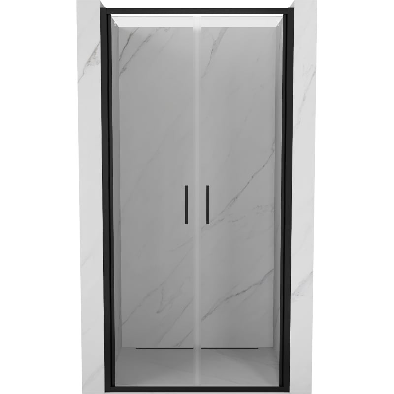 MEXEN Exo sprchové dveře křídlové 80, transparent, černá 814-080-000-70-00