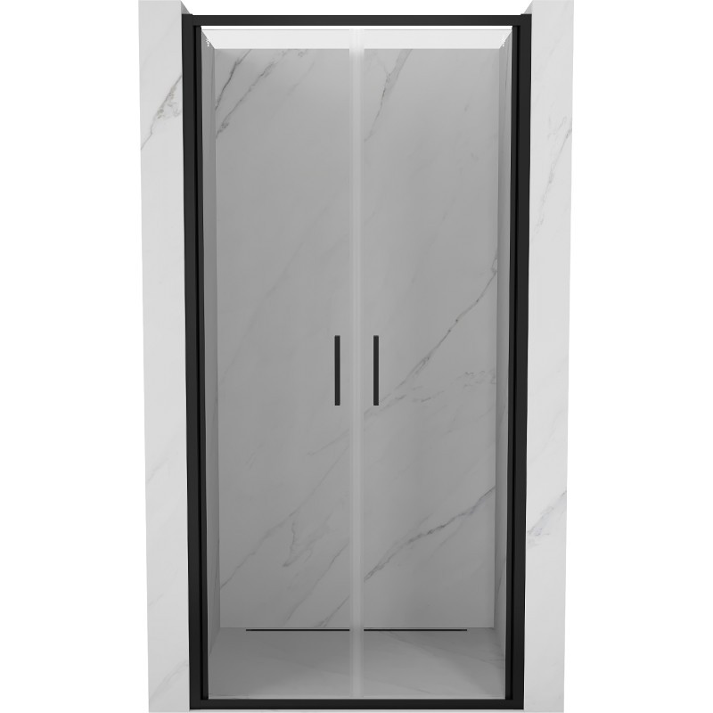 MEXEN Exo sprchové dveře křídlové 90, transparent, černá 814-090-000-70-00