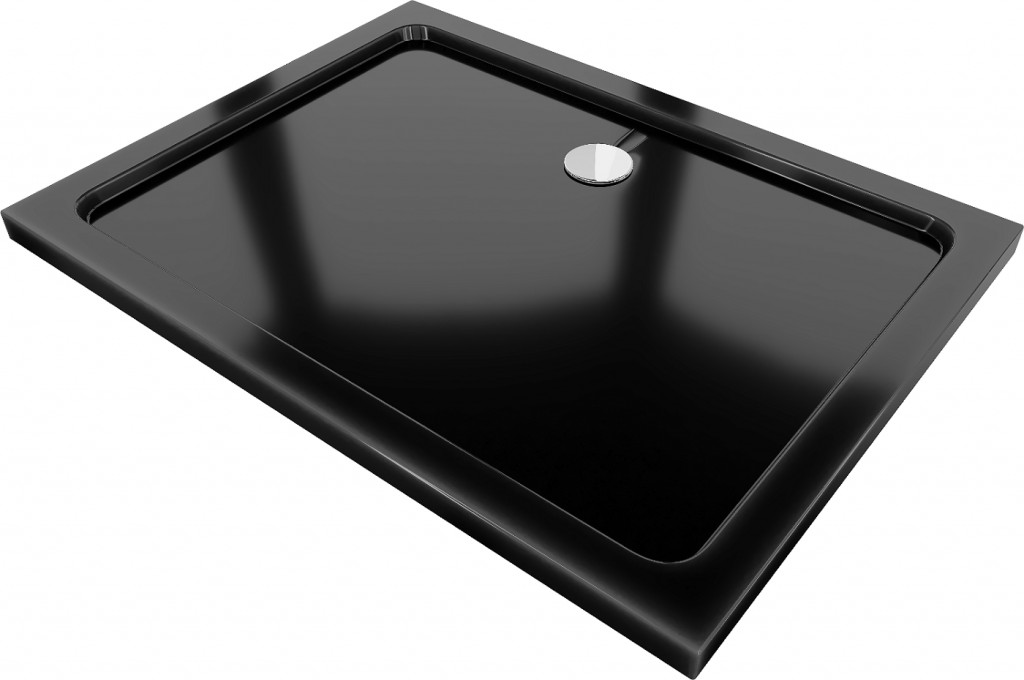 MEXEN Flat sprchová vanička obdélníková slim 80 x 70, černá 40707080