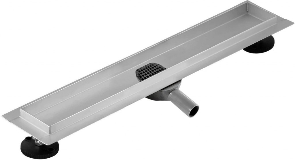 MEXEN Flat žlab bez roštu 50 cm otočný nerez 1040050