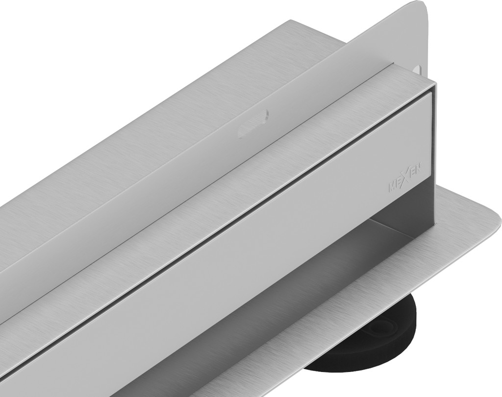 MEXEN Flat žlab ke stěně 2v1 stěna 90 cm nerez 1030090