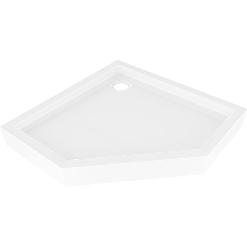 MEXEN Flow+ pětiboká sprchová vanička 100 x 100, bílá lesk 46P101010H