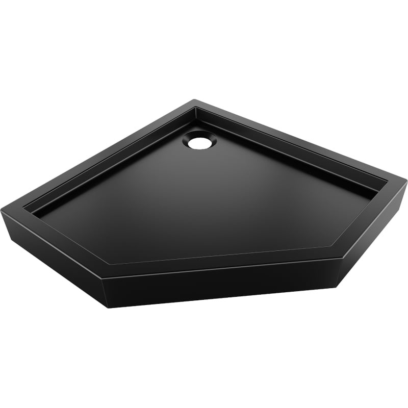 MEXEN Flow+ pětiboká sprchová vanička 90 x 90, černá mat 46P709090H