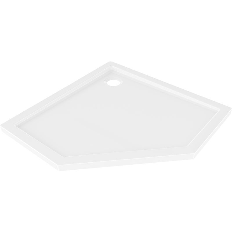 MEXEN Flow pětiboká sprchová vanička slim 90 x 90, bílá lesk 46P109090