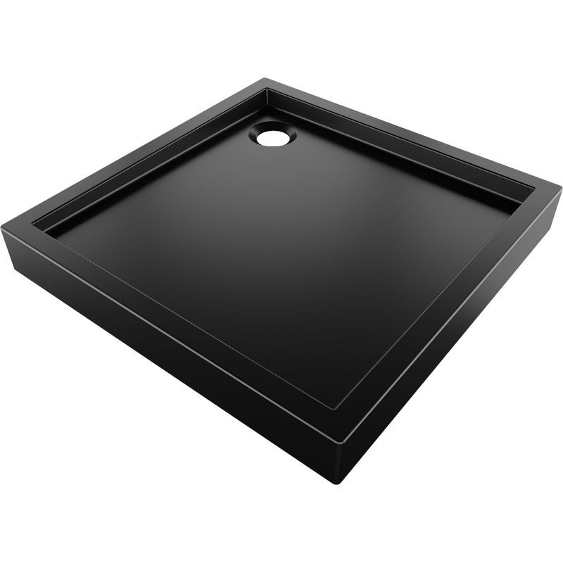 MEXEN Flow+ Sprchová vanička čtvercová 70 x 70, černá mat 46S707070H