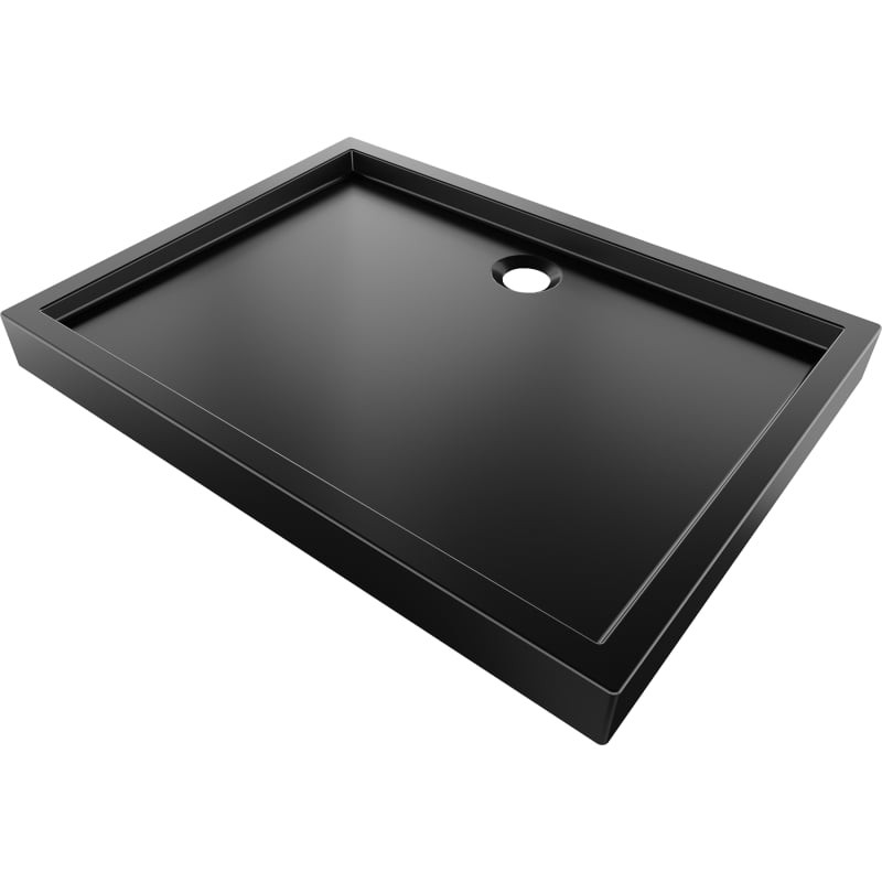 MEXEN Flow+ sprchová vanička obdélníková 80 x 110, černá mat 46R708011H