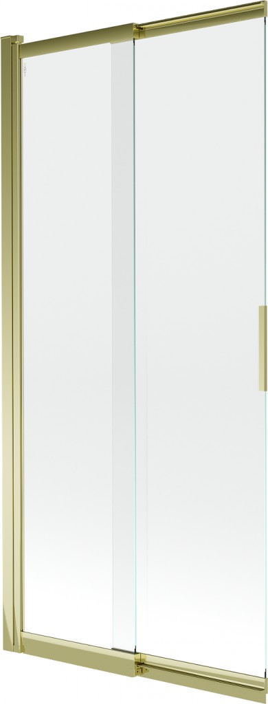MEXEN Fox 2-křídlá posuvná vanová zástěna 85 x 150, transparent, zlatá 891-085-002-50-00