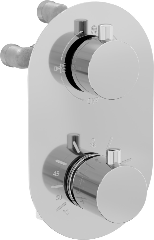 MEXEN Kai termostatická baterie sprcha/vana 3 výstupy chrom 77602-00