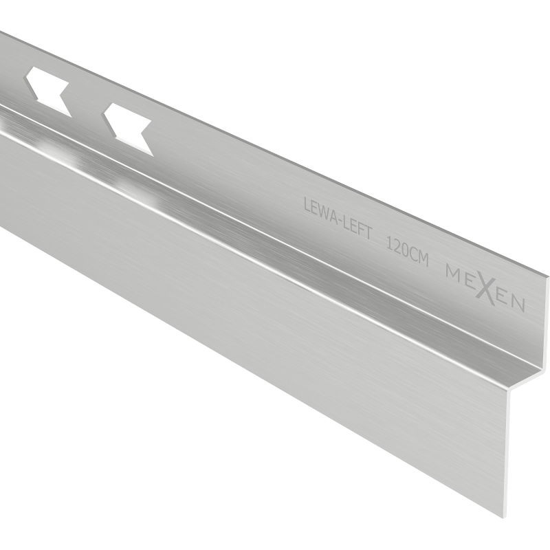 MEXEN Line-B spádová lišta nástěnná 120 cm levá, nerez 181002120L