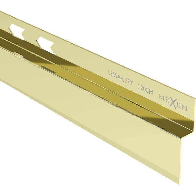 MEXEN Line-B spádová lišta nástěnná 120 cm levá, zlato 185002120L