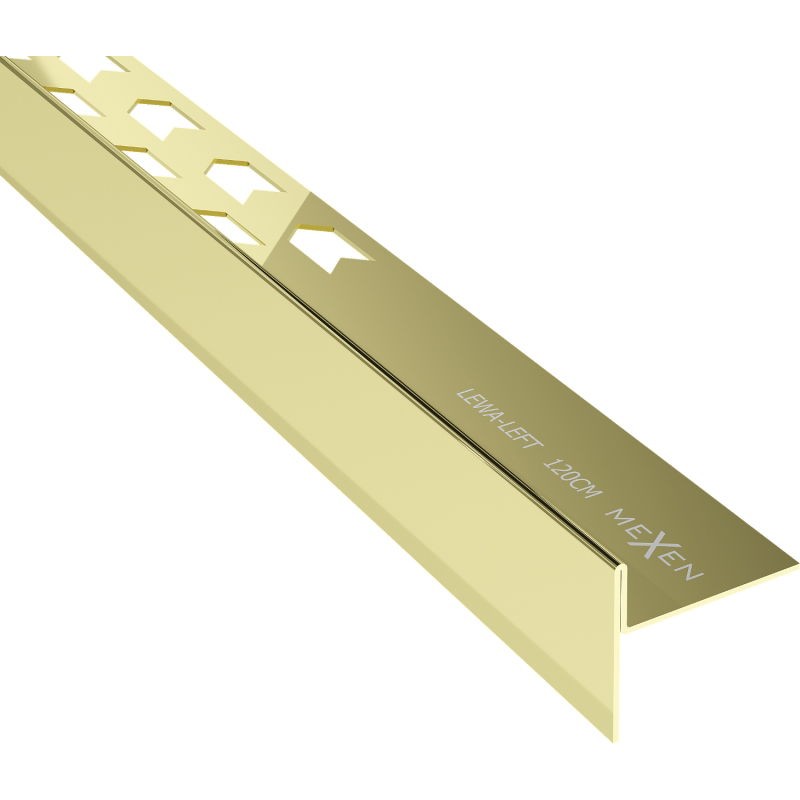 MEXEN Line-B spádová lišta podlahová 120 cm levá, zlato 185001120L