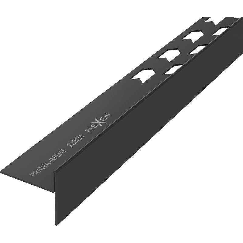 MEXEN Line-B spádová lišta podlahová 120 cm pravá, černá 187001120R