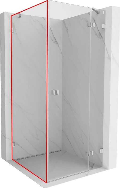 MEXEN LUNAR walk-in 80x200 cm 8mm transparent levá 830-080-000-00-00-L