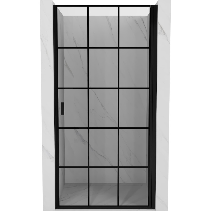 MEXEN MIST dveřní část (1d) 100x200 cm 6mm černá, dekor, pravé 8A2-100-000-70-77-P