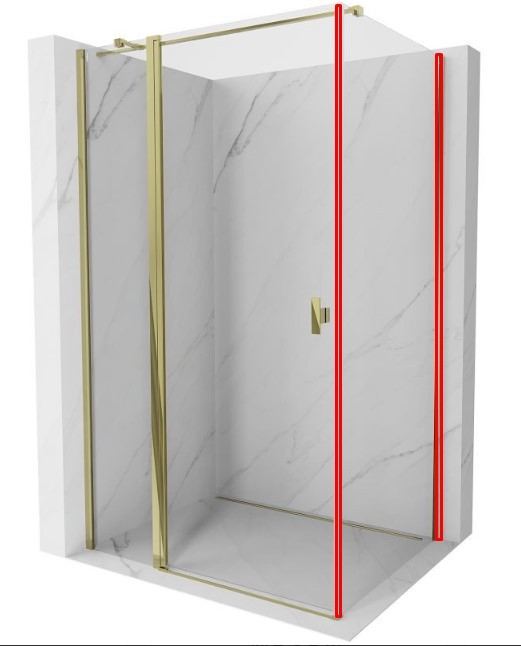 MEXEN MIST nástěnný profil, zlatá 8A0-00-50