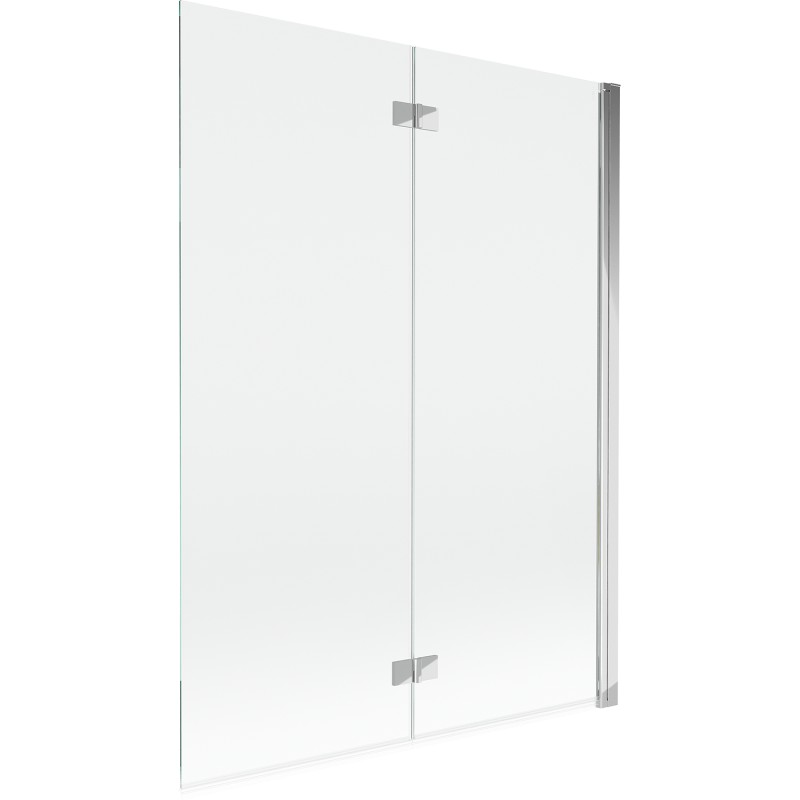 MEXEN MIST vanová zástěna 130x150 cm 6mm 2-s, chrom, čirá, pravá 8A9-130-002-01-00-P