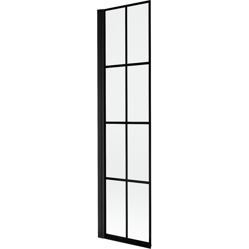 MEXEN MIST vanová zástěna 50x150 cm 6mm 1-s, černá, dekor, levá 8A9-050-001-70-77-L