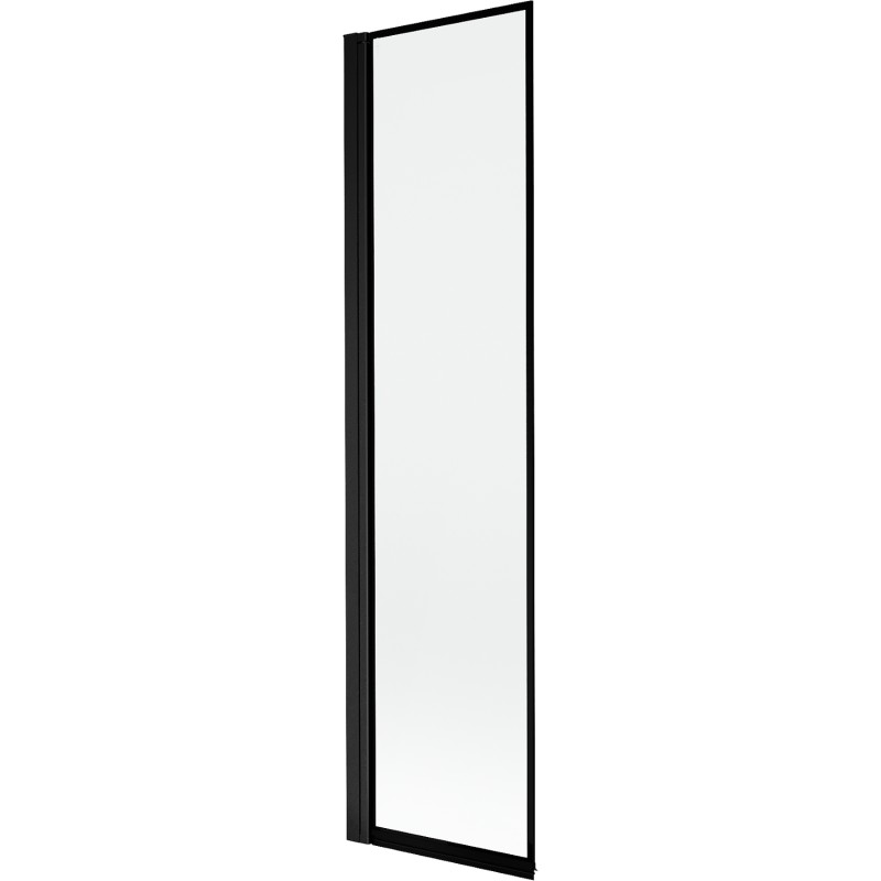 MEXEN MIST vanová zástěna 50x150 cm 6mm 1-s, černá, okraj, levá 8A9-050-001-70-70-L