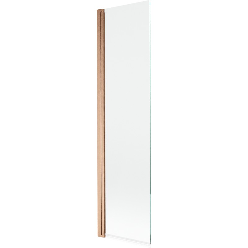 MEXEN MIST vanová zástěna 50x150 cm 6mm 1-s, měď kartáčovaná, čirá 8A9-050-001-65-00