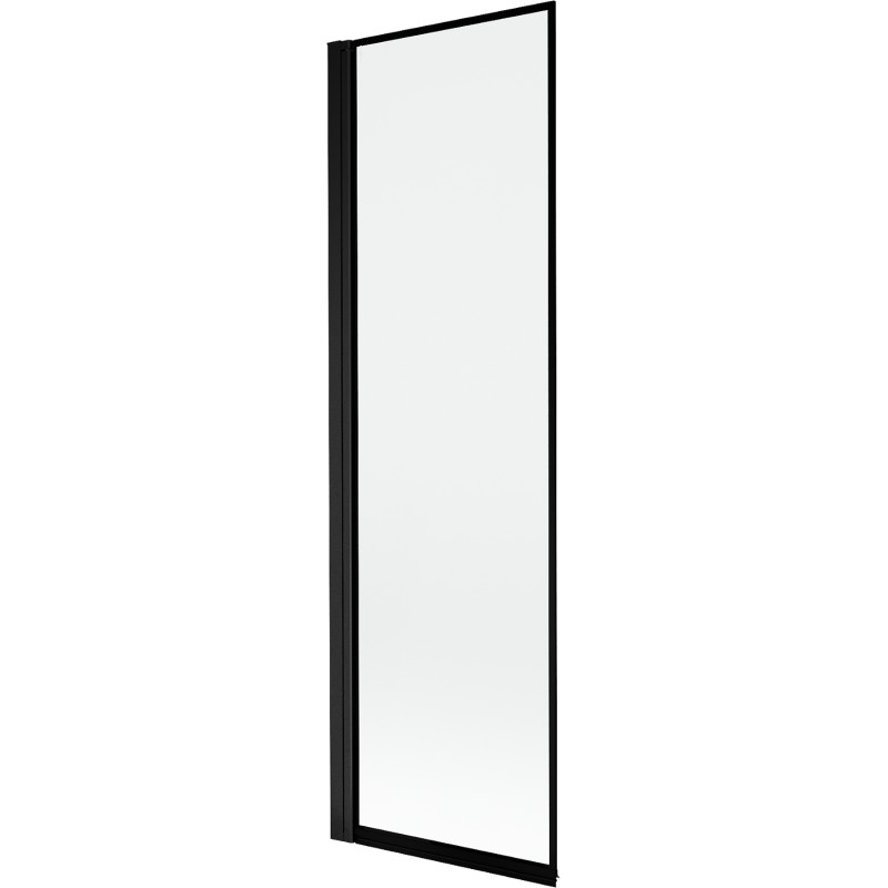 MEXEN MIST vanová zástěna 60x150 cm 6mm 1-s, černá, okraj, levá 8A9-060-001-70-70-L