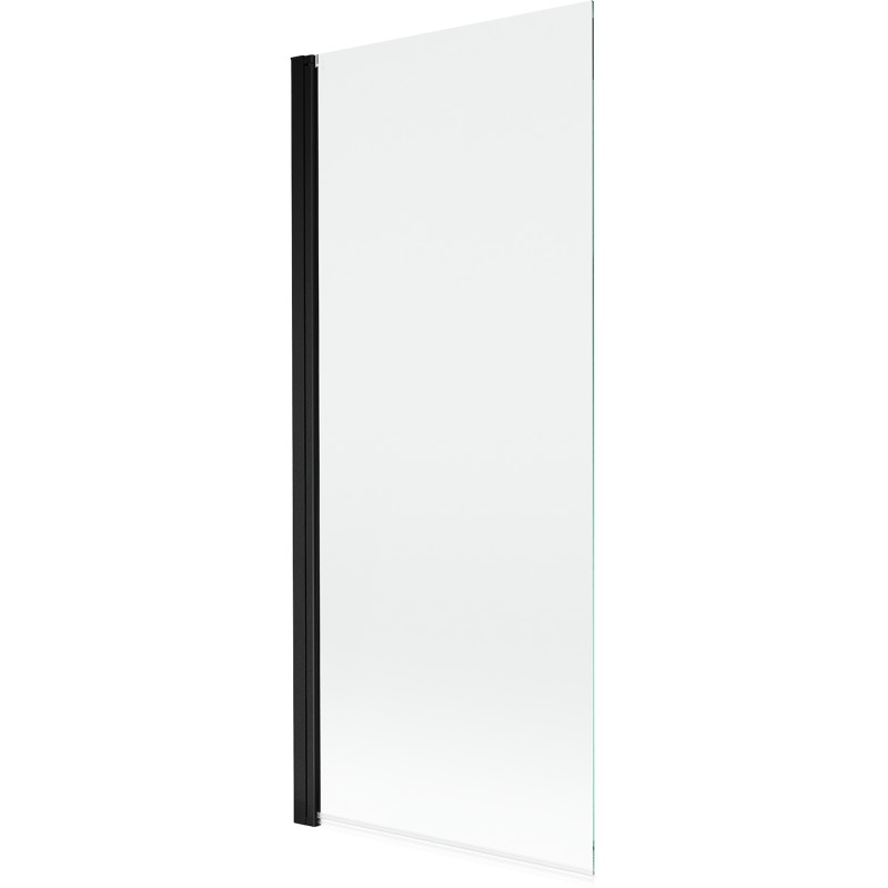 MEXEN MIST vanová zástěna 80x150 cm 6mm 1-s, černá, čirá 8A9-080-001-70-00