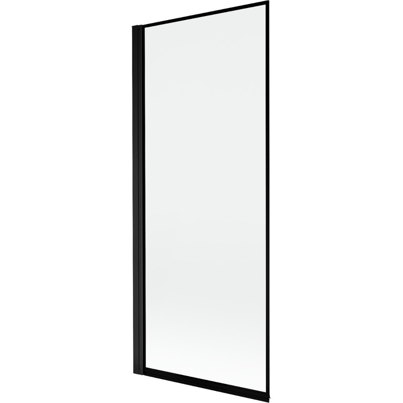 MEXEN MIST vanová zástěna 80x150 cm 6mm 1-s, černá, okraj, levá 8A9-080-001-70-70-L