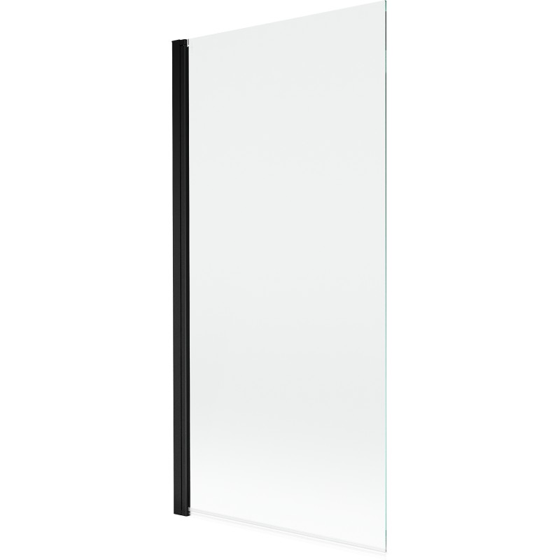 MEXEN MIST vanová zástěna 90x150 cm 6mm 1-s, černá, čirá 8A9-090-001-70-00