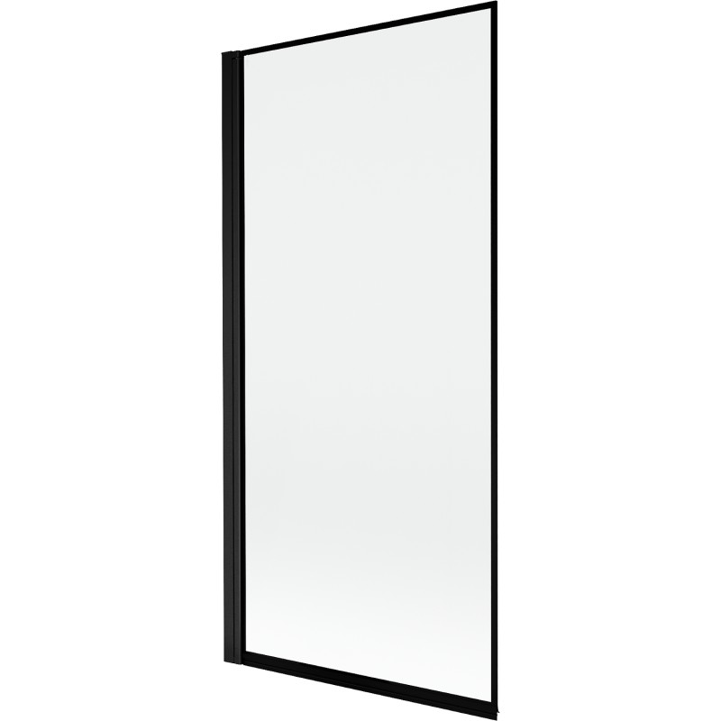 MEXEN MIST vanová zástěna 90x150 cm 6mm 1-s, černá, okraj, levá 8A9-090-001-70-70-L