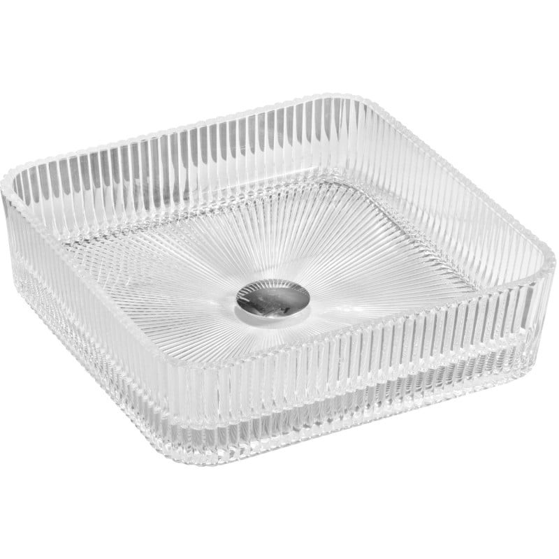 MEXEN Nira skleněné umyvadlo na desku 39 x 39, transparent 24203900