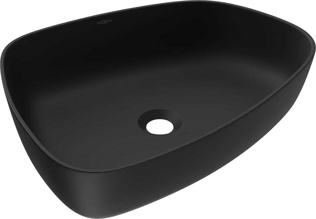 MEXEN Ono umyvadlo na desku litý mramor 51 x 39, černá 23045171