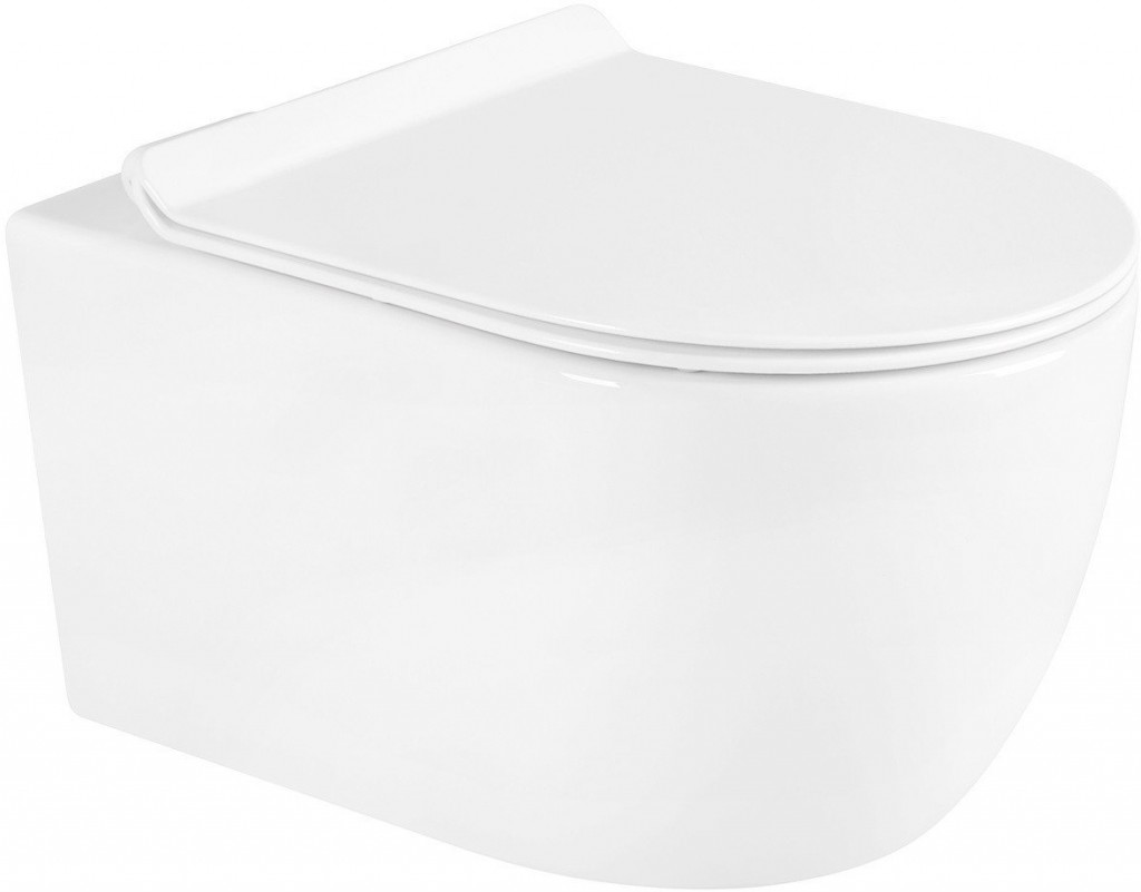 MEXEN/S Carmen Závěsná WC mísa včetně sedátka s slow-slim, duroplast, bílá 30880100
