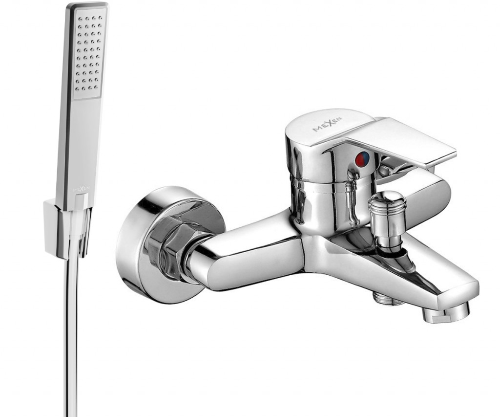 MEXEN/S Caro R72 vanová baterie s příšlušenstvím, chrom 74664R72-00