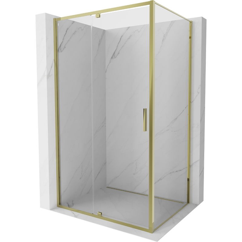 MEXEN/S Exo sprchový kout dveře křídlové 115 x 80, transparent, zlato 819-115-080-50-00