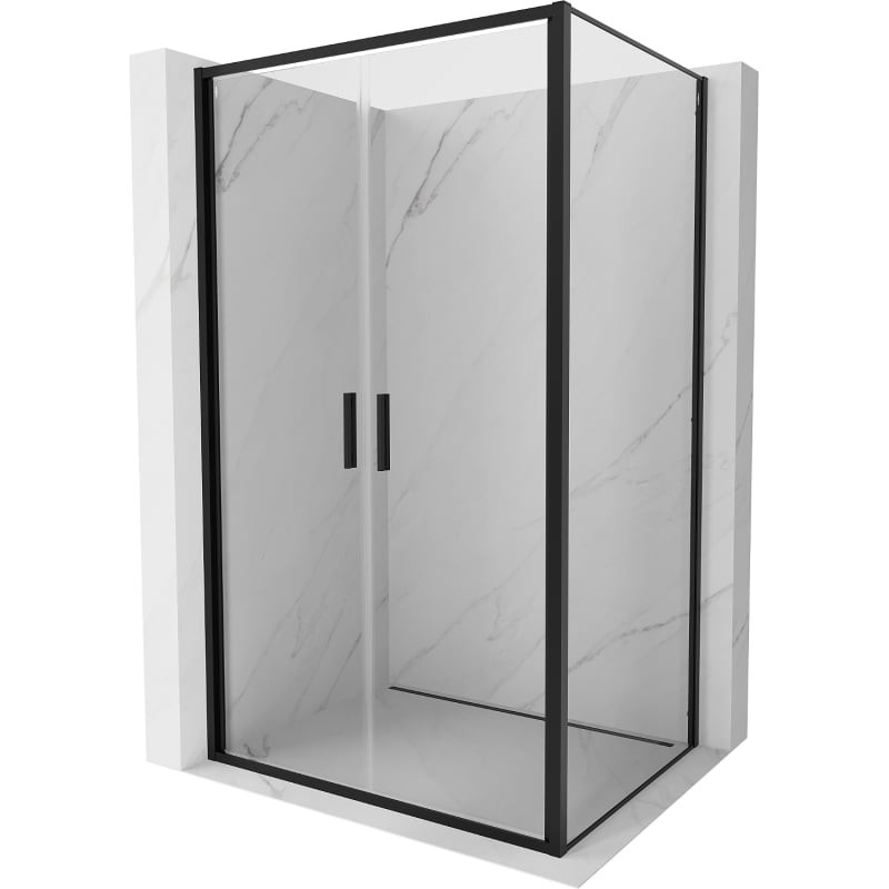 MEXEN/S Exo sprchový kout dveře křídlové 70 x 75, transparent, černá 814-070-075-70-00