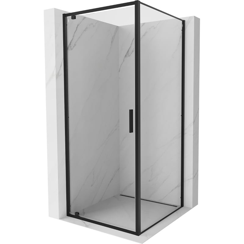 MEXEN/S Exo sprchový kout dveře křídlové 75 x 75, transparent, černá 8181-075-075-70-00