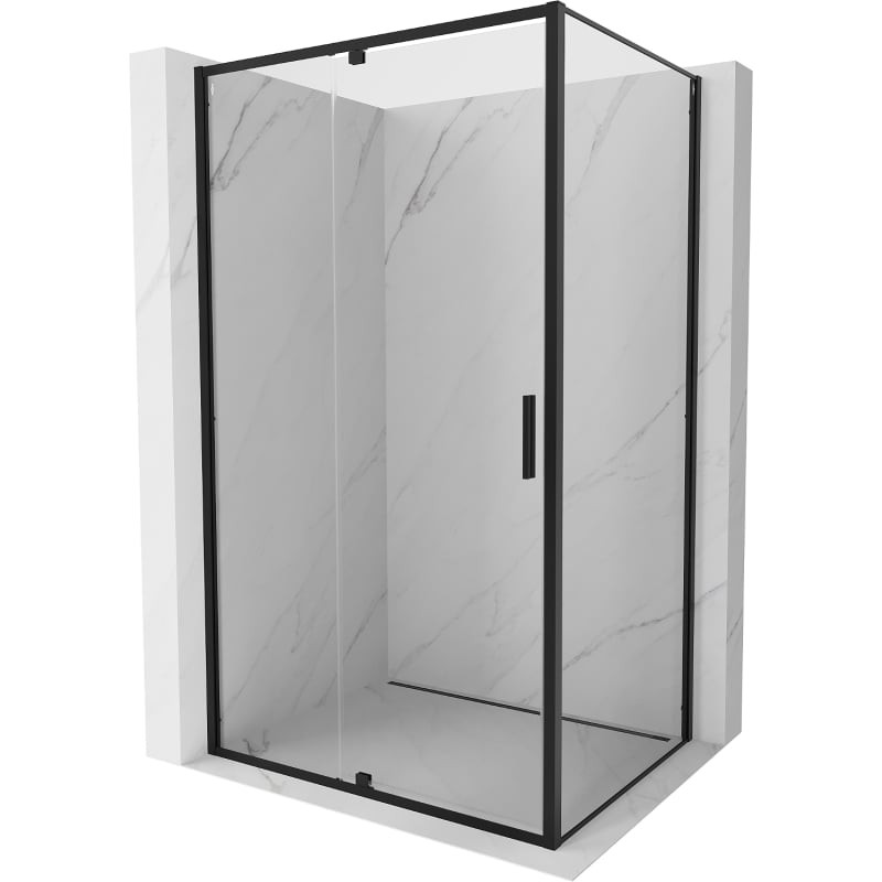 MEXEN/S Exo sprchový kout dveře křídlové 90 x 80, transparent, černá 819-090-080-70-00