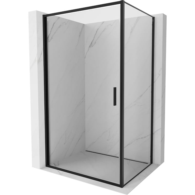 MEXEN/S Exo sprchový kout dveře křídlové 95 x 80, transparent, černá 817-095-080-70-00