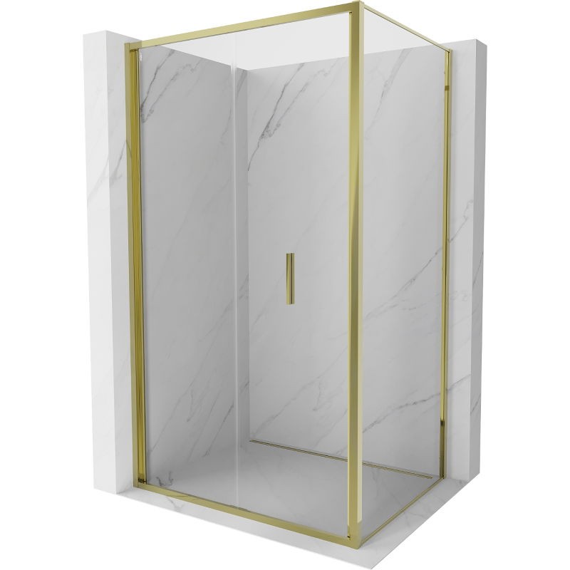 MEXEN/S Exo sprchový kout skládací dveře 75 x 80, transparent, zlato 816-075-080-50-00