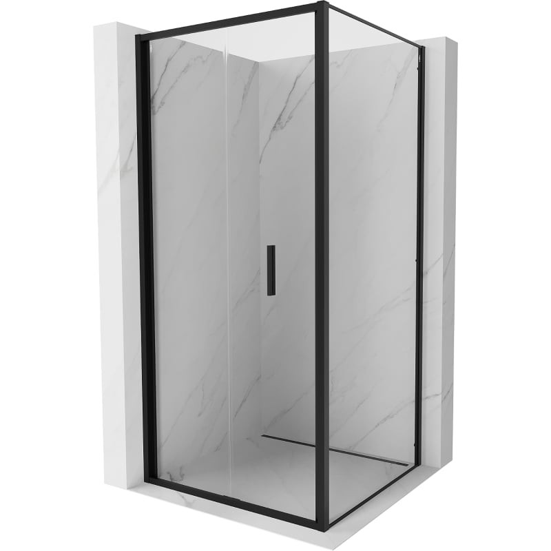 MEXEN/S Exo sprchový kout skládací dveře 90 x 90, transparent, černá 816-090-090-70-00