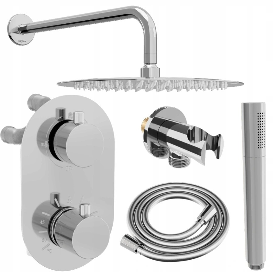 MEXEN/S Kai DR70 podomítkový sprchový SET + slim sprcha 25, chrom 77602DR7025-00