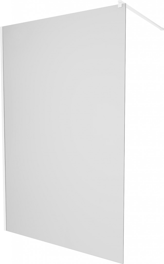 MEXEN/S KIOTO Sprchová zástěna WALK-IN 100 x 200, dekor jinovatka 8 mm, bílá 800-100-101-20-30