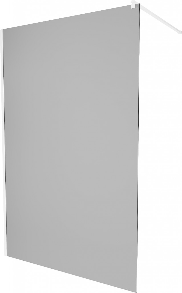 MEXEN/S KIOTO Sprchová zástěna WALK-IN 70 x 200, grafit 8 mm, bílá 800-070-101-20-40