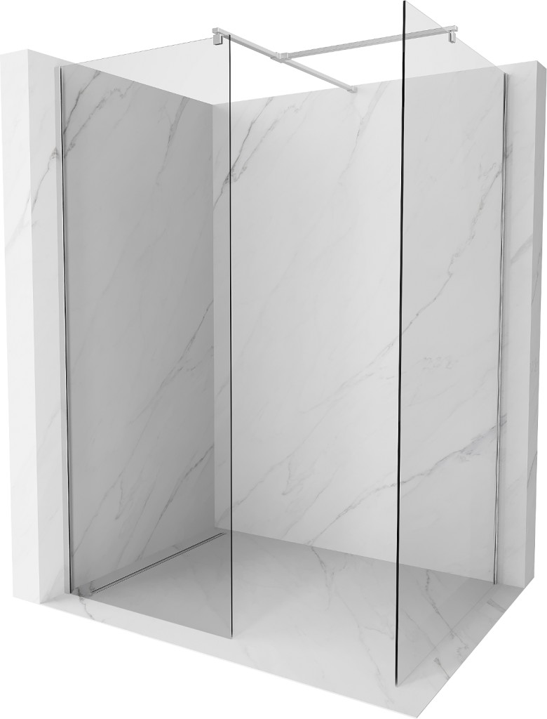 MEXEN/S Kioto Sprchová zástěna Walk-in 70 x 75, transparent, chrom 800-070-202-01-00-075